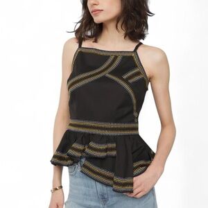 WHBM- Sleeveless Embroidered Peplum Top – WHBM Size 6